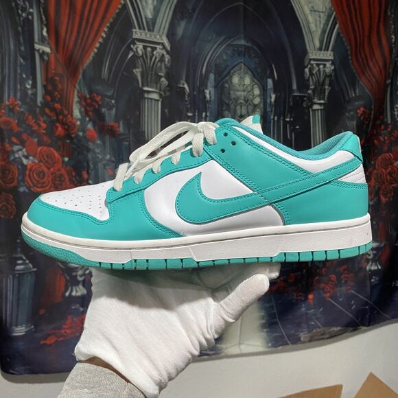 Nike Dunk Low Clear Jade White Teal Mens DV0833-101 Size 10 Sneakers - Picture 3 of 8
